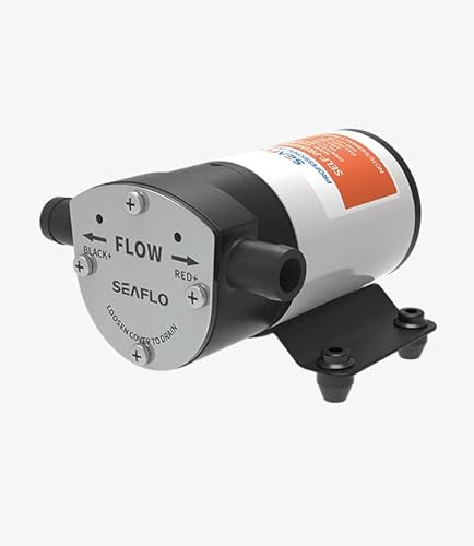 LIGHTEU, Seaflo SFSP2-080-003-02 - Bomba de sentina (24 V, 30 L/min (8 GPM), autocebante, con válvula antirretorno y colador para barco, yate, drenaje de sentina