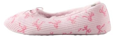 NEXT Mujeres Pantuflas Tipo Bailarina de Pana Pink Bow M