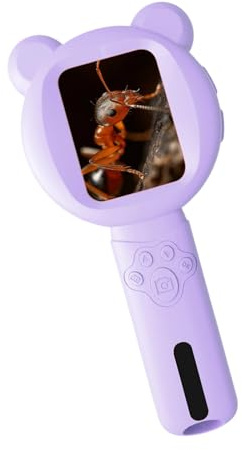 Schermo a colori da 2,8 pollici per bambini microscopio digitale fotocamera portatile lente d'ingrandimento con luce a LED per bambini che imparano lente d'ingrandimento digitale bambini