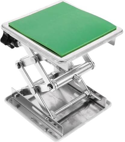 DECOMELODY Piattaforma Elevatrice da Laboratorio in Metallo Inox 304 Supporto Regolabile, Tavolo Elevatore Manuale per Applicazioni Scientifiche e Sperimentali