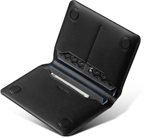 VULKIT Slim Minimalist Passport Wallet RFID Blocking Passport Holder for Travel, Leather Travel Wallet for Men Women, Magnetic Closure