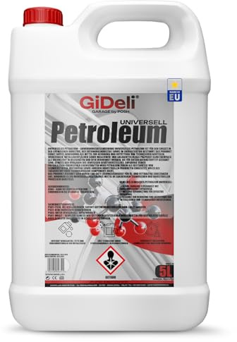 GiDeli Petroleum, 5 l, combustibile ad alta purezza per lampade a petrolio, lanterne, torce e campeggio, olio per lampada inodore, prodotto in UE