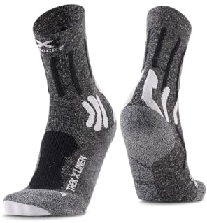 X-Socks Trek X Linen Chaussette Mixte Adulte, Anthracite/Noir, FR (Taille Fabricant : XL : 45-47)