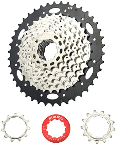 CYSKY 8 Speed Cassette 11-42T Bike Cassette Sprocket Compatible with Shimano/Sram/Sunrace HG System Fit for Mountain Bike, Road Bicycle, MTB