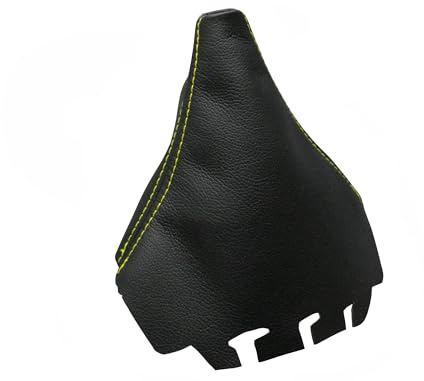 Cargaiter - Funda Palanca de Cambios Accesorio Compatible Especifico para Vehiculo Ibiza 2002-2009 (Costuras en Amarillo)