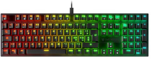 Oversteel - KOVAR Tastiera da gioco USB, retroilluminata RGB, interruttore meccanico Outemu Blue, Anti-Ghosting, layout Italiano PC/MAC/Android
