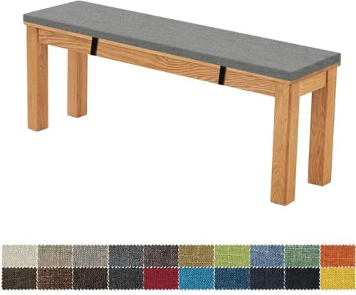 FIOVIP Bankauflage Bankkissen Sitzbankkissen 80X30X5CM Abnehmbar Waschbar Doppelt rutschfest Hochelastischer Geeignet für Gartenbänke, Schaukeln, Terrassen, Innenbänke(Dunkelgrau)