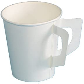 2000 tazze da caffè usa e getta per vin brulé, con manico, 180 ml, 0,18 l, carta bianca + PE – incl. VerpG in D