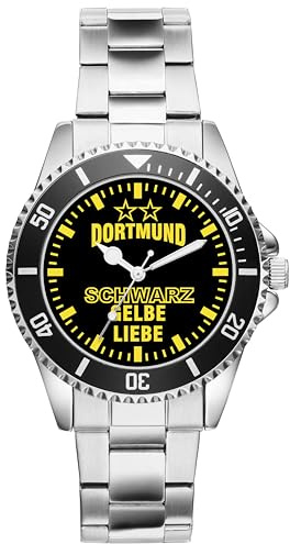 KIESENBERG Damenuhr Dortmund Geschenk Artikel Idee Fan Armbanduhr Ø 33 mm Metallarmband Uhr D-6034