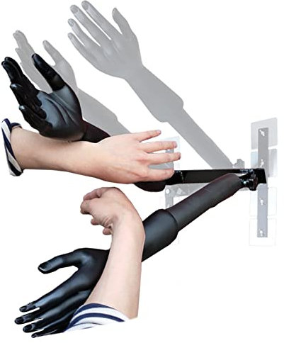ZGFOZJGC Wing Chun Dummy Portable Wing Chun Dummy Entraînement de Boxe, Multifonction en Forme de Main en Plastique pour Homme, Cible d'entraînement, Dispositif Mural pour Arts Martiaux à Ressorts
