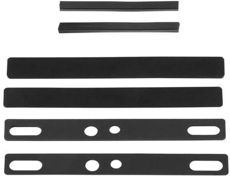 Create idea 6PCS Barra Espaciadora de Teclado Compatible con Teclado Mecánico 6.25U Barra Espaciadora Espuma 12x108 Mm Tira A Prueba de Polvo 5x60 Mm Interruptor de Teclado Silenciador Algodón Negro