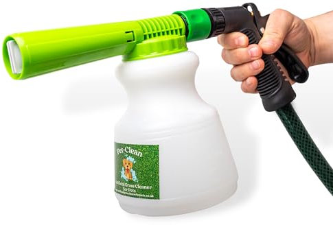 Pet - Clean Artificial Grass Spray Cleaner Hose Attachment - Easily Clean Your Astro Turf Artificial Lawn to Banish pet Smells. Eradicate Dog Urine odours with This refillable Tool.