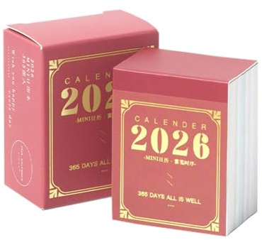 2026 Tear-Off Mini Pocket Desk Calendar, 365-Day Morandi Color Series Calendar for Home, School or Office