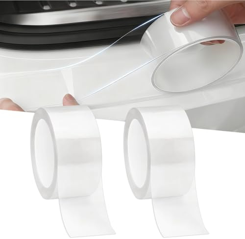 2 Pezzi Pellicole Protettive per Vernici Auto,5 cm × 10 m Pellicola Adesiva per Auto,Pellicola Wrapping Trasparente Protettiva,Autoadesivi,per Auto,Verniciatura,Bicicletta,Motocicletta,Mobili