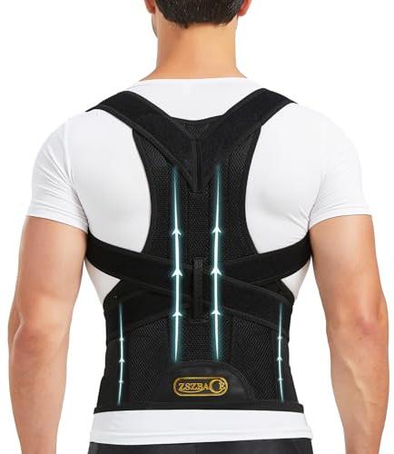Back Brace and Posture Corrector for Men and Women Adjustable Back Straightener Posture Corrector, Scoliosis and Hunchback Correction, Spine Corrector, Support for Upper Lower Back Pain Relief