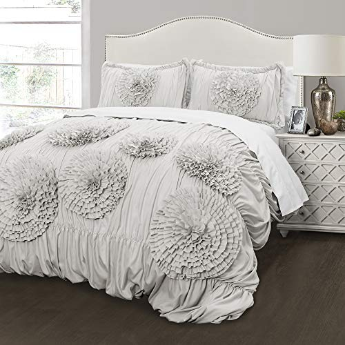 Serena Comforter Light Gray 3Pc Set King