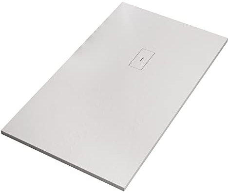 OLIMPO DOCCE - Piatto doccia in marmoresina Bianco effetto pietra cemento MAKA - 80x200