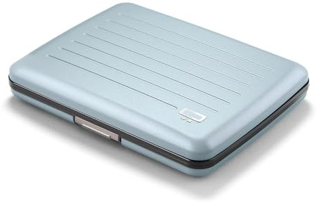 ÖGON -DESIGNS- Aluminium Geldbörse, Große Kapazität mit Metallverschluss, RFID Schutz vor Betrug und Entmagnetisierung, Modell Smart Case Oslo Large