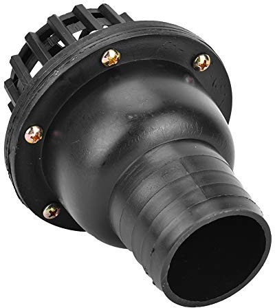 Vattenpump Fotventil Vattenpump Bottenventil Svart PVC Lågtrycks Platt Backventil Sumppump Backventil för Vätskemaskin (2 tum)