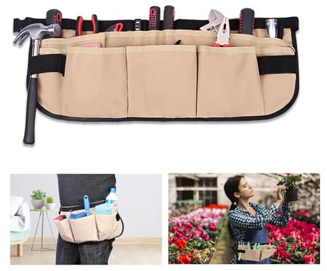 Sac à outils de jardin, ceinture à outils de jardin réglable multifonctionnelle, sac de ceinture en tissu Oxford pour jardiniers, charpentiers, constructeurs et menuisiers