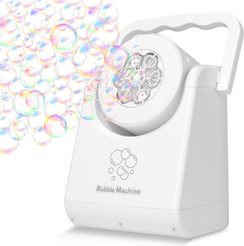 Bubble Machine for Kids Toddlers,Automatic Bubble Blower,Portable Adjustable Angle Bubble Maker,Bubbles Toy for 3 4 5 6 7 Year Old Boy Girl,Outdoor Party Birthday Easter Baskets Stuffers Gifts
