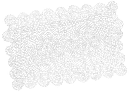 TOPBATHY Napperon De Table Rectangulaire en Dentelle Et 30 X 50 Cm en Coton pour Mariage