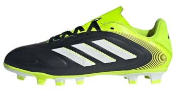 adidas Unisex niños Copa Pure III Club Firm Ground/Multi Ground Football Boots Kids, Core Black/Cloud White/Lucid Lemon, 36 EU