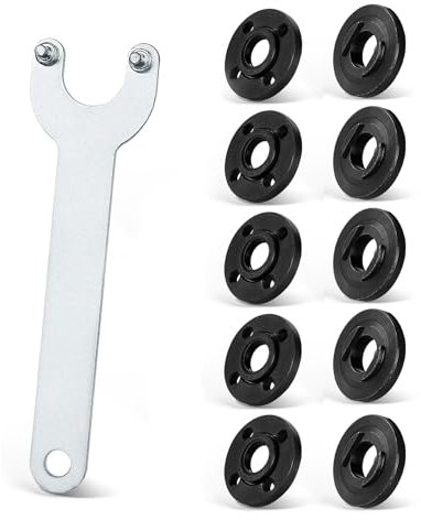 Set da 11 chiavi angolari con flangia per smerigliatrice, in metallo, dadi di bloccaggio, accessori per diversi modelli di smerigliatrici angolari