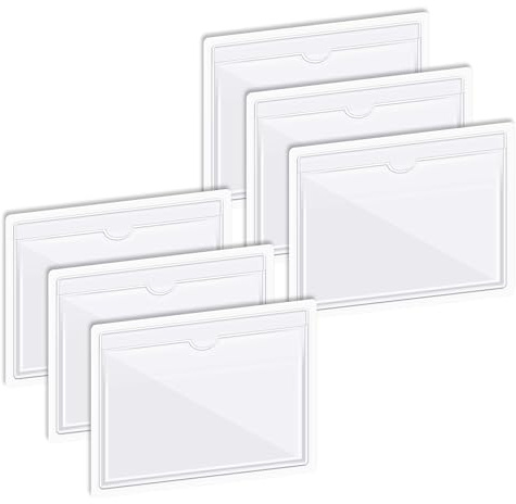 CZ Store - Adesivo da Parabrezza e Portapermesso di Parcheggio -✮GARANZIA A VITA✮| 6-PACK | Adesivo per Biglietto di Parcheggio - Impermeabile, Trasparente per Biglietti, Carte di Disabilità, Note