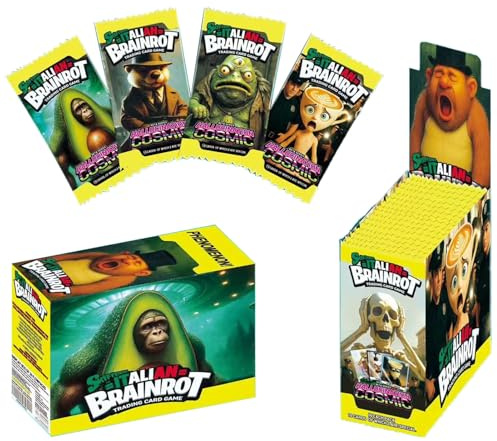 Skifidol Italian Brainrot Trading Card Game – Englische Version – 48 Versiegelte Packs mit je 7 Sammelkarten – Sammelkartenspiel für Kinder, Jugendliche & Sammler (A)