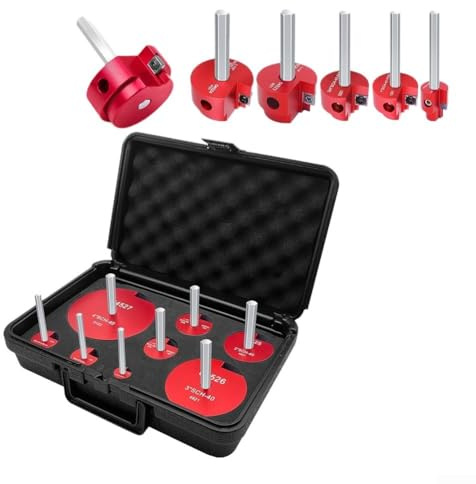 Spelonify PPR Lot de 8 alésoirs de tuyaux en PVC avec Embouts en carbure pour tuyaux de 5,1 à 10,2 cm, kit d'ébavurage de tuyaux en ABS CPVC, Nettoyeur monté sur perceuse pour réparation de plomberie