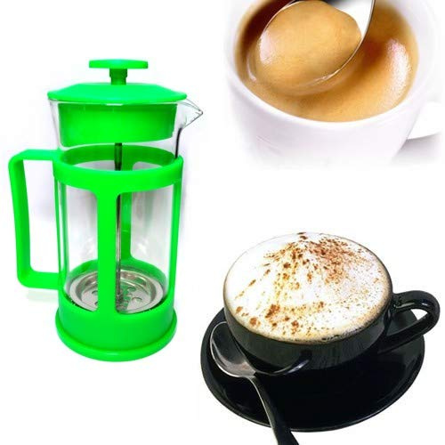 FAST WORLD SHOPPING - Montalatte Manuale in Vetro – Schiuma Latte, Monta Caffè e Bevande, Sbattitore Schiumalatte, Schiumatore Cappuccino, Schiumacaffè, Frullino a Mano, Bicchiere Tisana Shaker