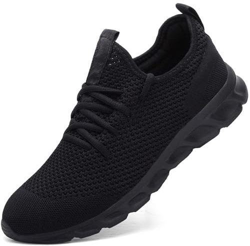 Damyuan - Scarpe da corsa da uomo, per il tempo libero e lo sport all’aperto, leggere e traspiranti, A nero, 41 EU