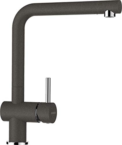 SCHOCK Robinet de cuisine Epos Asphalte - Robinet haute pression avec bec fixe et raccords standard