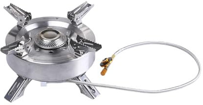 Fire-Maple Saturn Hochleistungs-Gaskocher für Camping 4400W-11000W mit Doppelvorheizer, Faltbarem und Tragbarem Gasbrenner inklusive Transporttasche