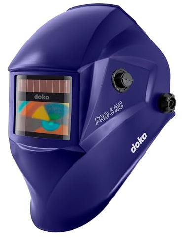 DOKA Casque Soudure Automatique Cagoule Soudure 93x43mm Real Color Casque Soudure Masque Soudure Automatique Masque de Soudure MMA MIG MAG TIG WIG Arc Soudure TIG DIN 16 DIN 4/9-13 PRO6RC