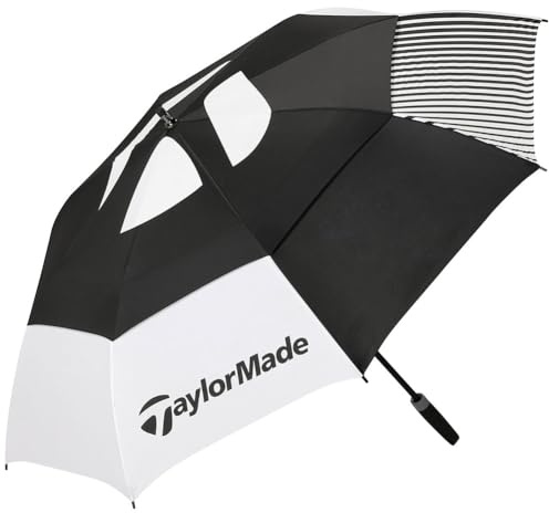 TaylorMade Golf 2025 Tour Double Canopy Umbrella Black 64 Inches