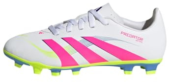 adidas Unisex-Kinder Predator Club FG/MG J Fußballschuhe (Fester Boden), Cloud White Lucid Pink Lucid Lemon, 36 2/3