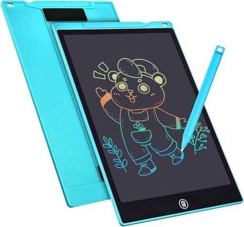 Tablette D'écriture LCD Tablette de Dessin Colorée de 12 Pouces pour Enfants, 4~12 Jouets pour Filles Garçons, Cadeaux Effaçables Et réutilisables