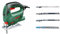 Bosch Stichsäge PST 700 E (1x Sägeblatt, Koffer, 500 Watt) + Professional 40tlg. Stichsägeblatt-Set Wood and Metal (für Holz und Metall, Zubehör für Stichsägen)