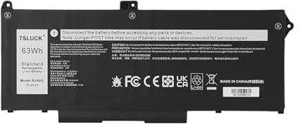 TSLUCK 63Wh RJ40G Batteria per für Dell Latitude 14 5420 Latitude 15 5520 Precision 15 3560 Series 005R42 075X16 01K2CF WY9DX 0WK3F1 0M3KCN P137G P137G001 P104F P104F001 P104F002 Notebook Battery