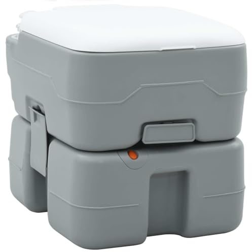 Genérico Inodoro de Camping Gris y 41,5 x 36,5 x 37,5 cm Polietileno,Deportes,Actividades al Aire Libre,Camping y Senderismo,Duchas y retretes portátiles,Urinarios y retretes portátiles,42001437