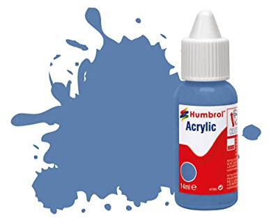 Humbrol Acrylic Paint, No 109 WWI Blue - Matt, 14 ml (Pack of 1)