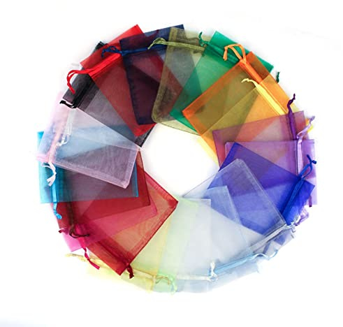 Egurs Organzabeutel Bunte Organzasäckchen Schmuckbeutel Geschenkbeutel 20 Farben 13 * 18CM