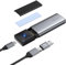 GiGimundo Boîtier SSD M.2 NVMe SATA Adaptateur, USB-C 3.2 Gen 2 10Gbps NVME PCIe, 5Gbps NGFF SATA M-Key(B+M Key) 2230/2242/2260/2280, Aluminum External Boîtier M2 Disque Dur, Support UASP Trim