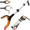 Housolution Reacher Grabber Tool, 43 Extra Long Grabbers for Elderly, Lightweight Handy Trash Claw Grabber with Magnets, Reaching Assist Tool for Trash Pick Up, Arm Extension, Litter Picker (Orange)
