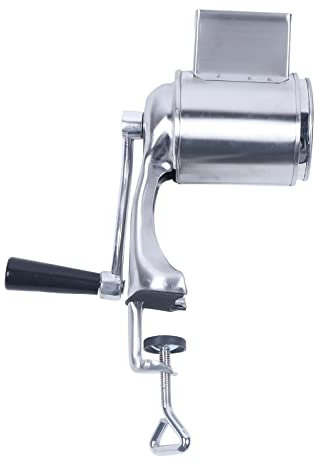 HOARLICN Râpe à pommes de terre manuelle en acier inoxydable - Pour fromage, légumes, noix - Avec 5 lames à tambour - Pour fromage, légumes, noix