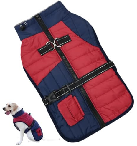 Hunde-Wintermantel | Haustierkleidung, Mit Traktionslöchern, Haustierpullover, Haustiermantel Für Kaltes Wetter, Verdickt Für Kleine Hunde Und Mittelgroße Hunde