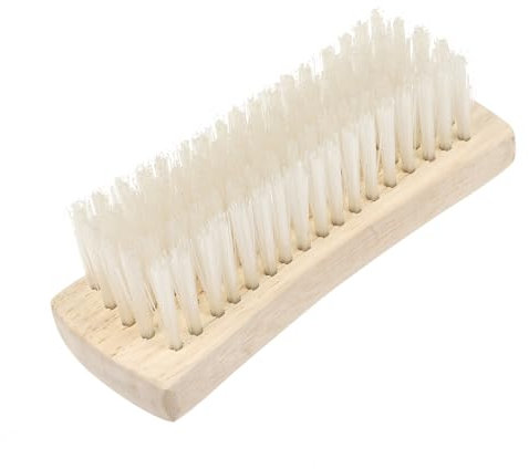 Healeved Brosse De Nettoyage pour Doudounes Anti-Peluches Brosse en Nylon Souple avec Manche en Bois Blanche