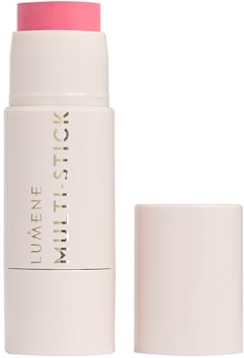 Lumene Multi‑Stick Cool Pink 4.5 g — Cream Blush Lip & Cheek Stick, Multi‑Use Creamy Formula for Natural Rosy Glow, Blendable, Travel Size, Fragrance Free